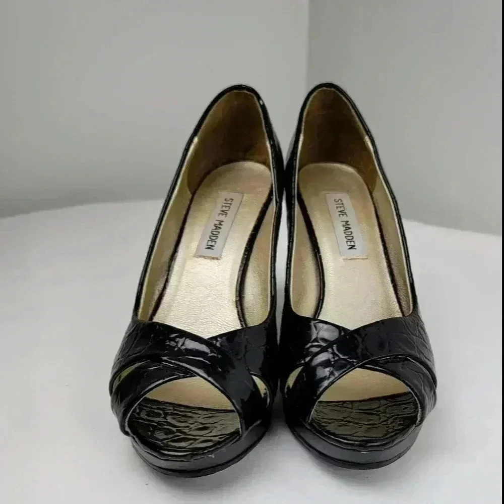 Black Open Front Toes